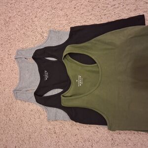 Women's Tank Top Set - Olive, Black, Gray